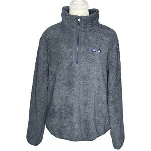 Patagonia Los Gatos‎ Fleece Smoulder Gray Quarter Zip Pullover Women's Size M